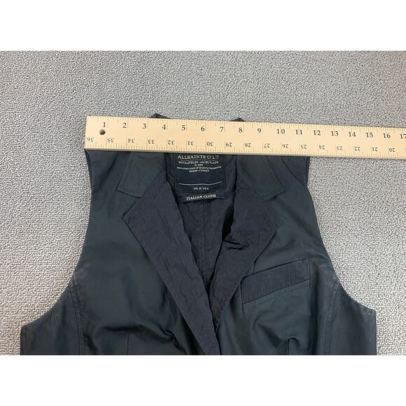 AllSaints Sleeveless Blazer Vest Womens US 6 UK 10 Black Italian Cloth Tailored - Picture 5 of 11
